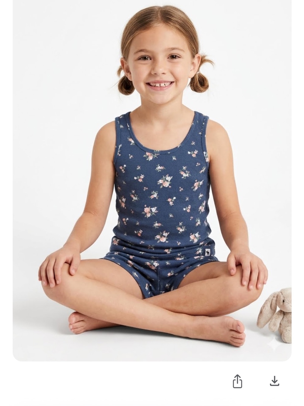 ABERCROMBIE KIDS Navy Floral Tank Pajama Set